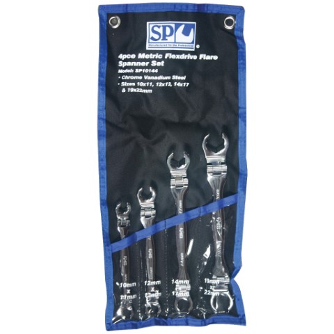SP - 4PC METRIC FLEXDRIVE FLARE NUT SPANNER SET 
